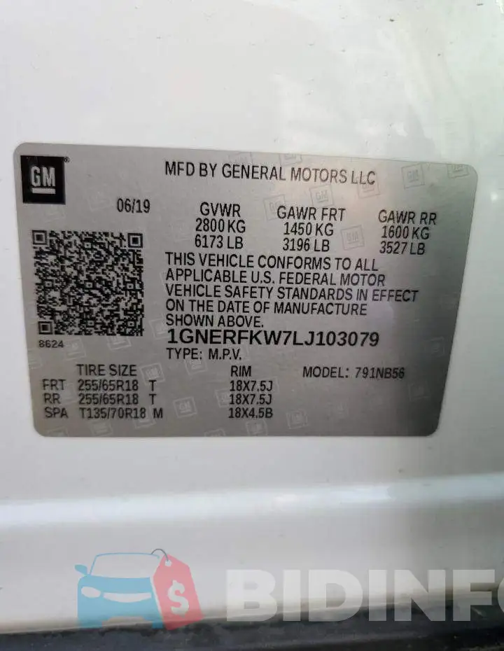 1GNERFKW7LJ103079 Photo# 13