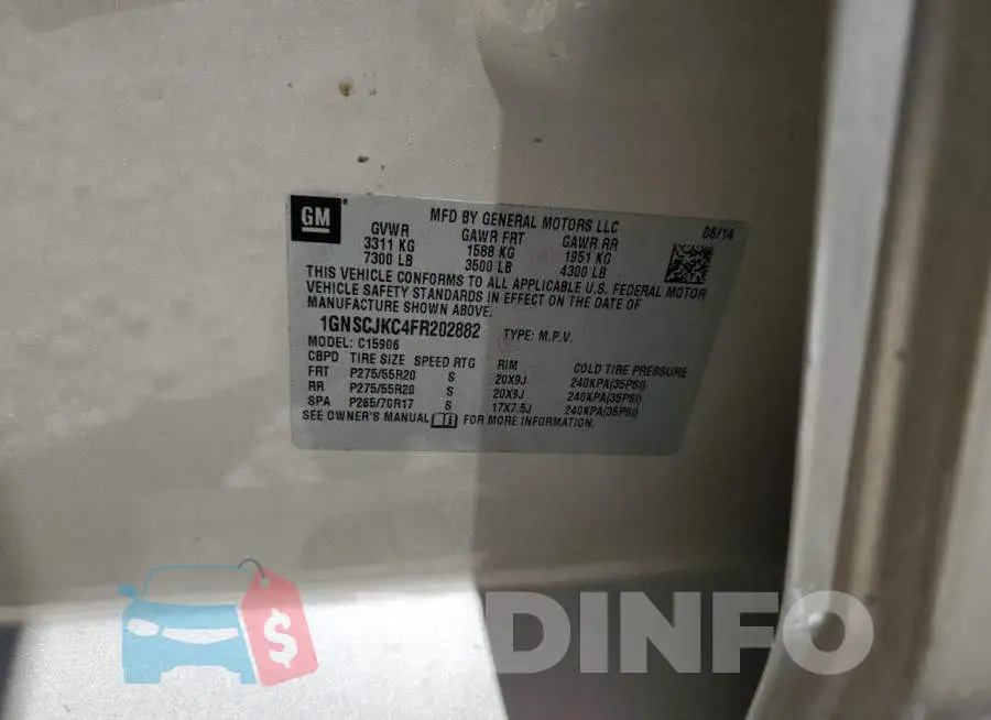 1GNSCJKC4FR202882 Photo# 13