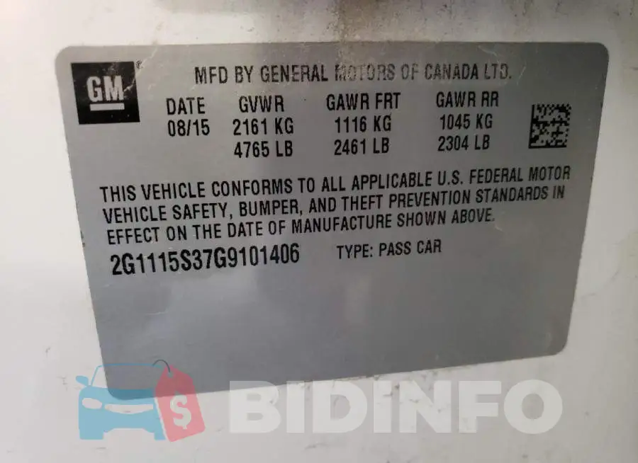 2G1115S37G9101406 Photo# 12