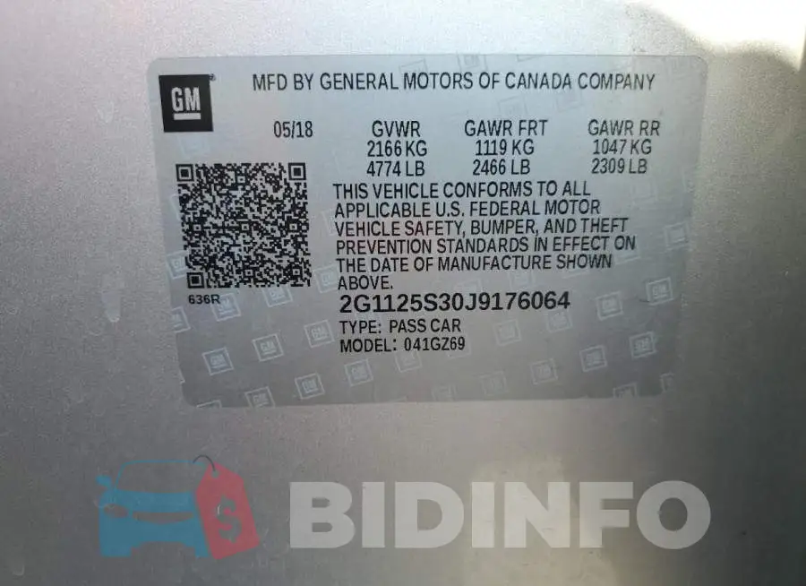2G1125S30J9176064 Photo# 12