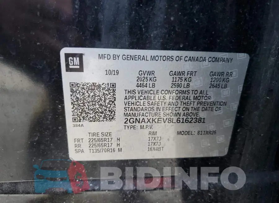 2GNAXKEV8L6162381 Photo# 13