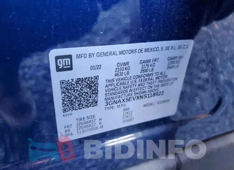 3GNAX5EVXNS118923 Photo# 14