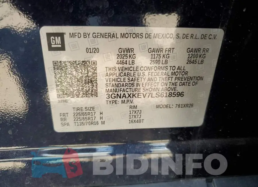 3GNAXKEV7LS618596 Photo# 14