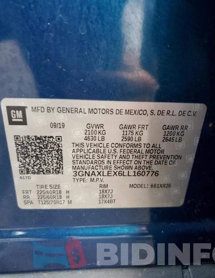 3GNAXLEX6LL160776 Photo# 12