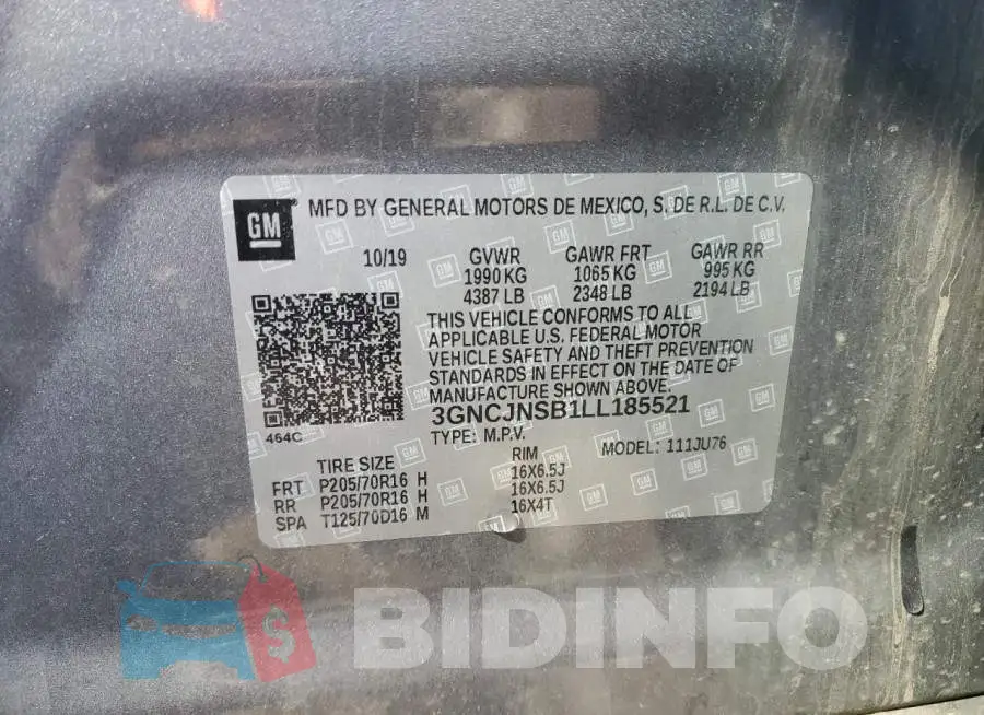 3GNCJNSB1LL185521 Photo# 13