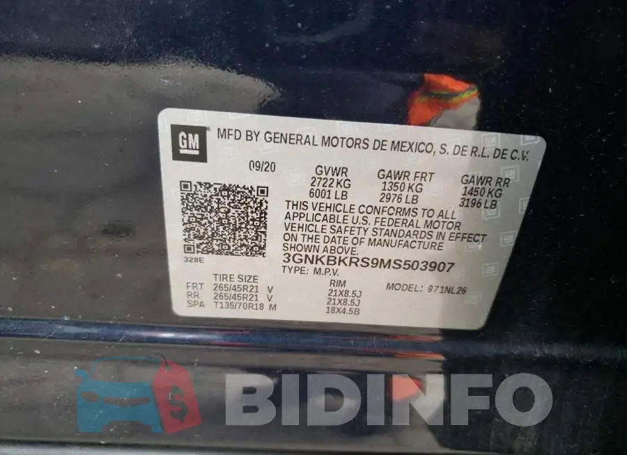 3GNKBKRS9MS503907 Photo# 13
