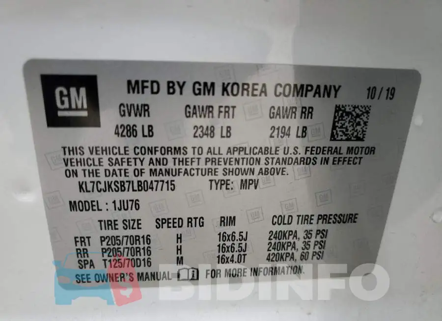 KL7CJKSB7LB047715 Photo# 14