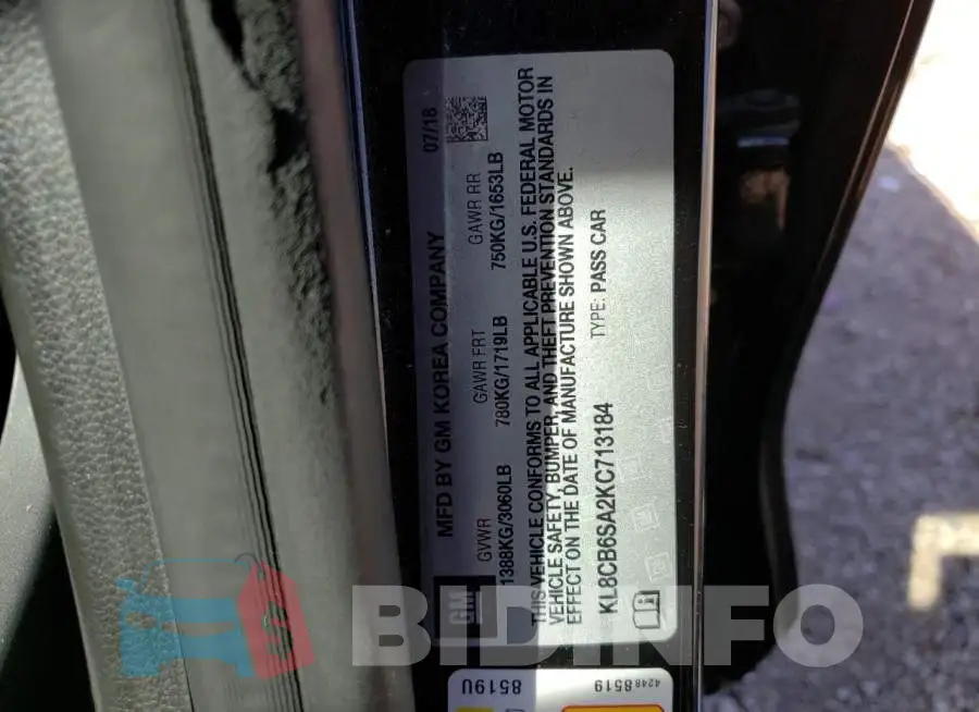 KL8CB6SA2KC713184 Photo# 13