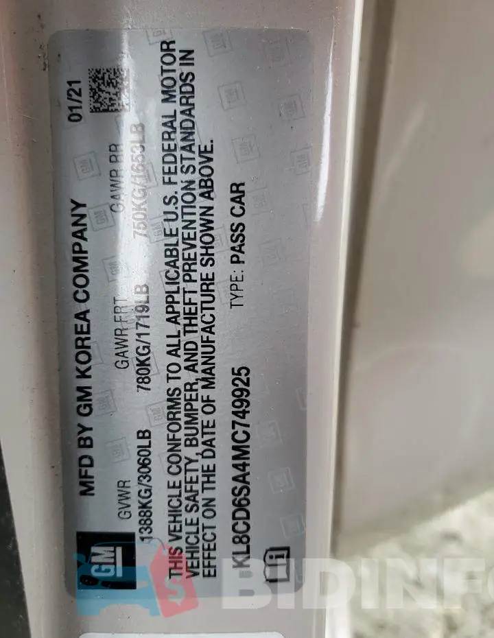 KL8CD6SA4MC749925 Photo# 12