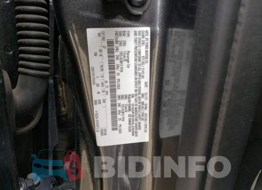 1FADP3E20HL230596 Photo# 12