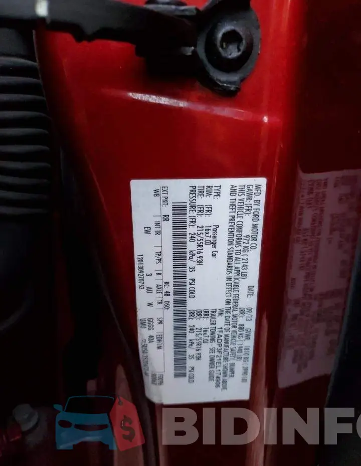 1FADP3F21EL174906 Photo# 12