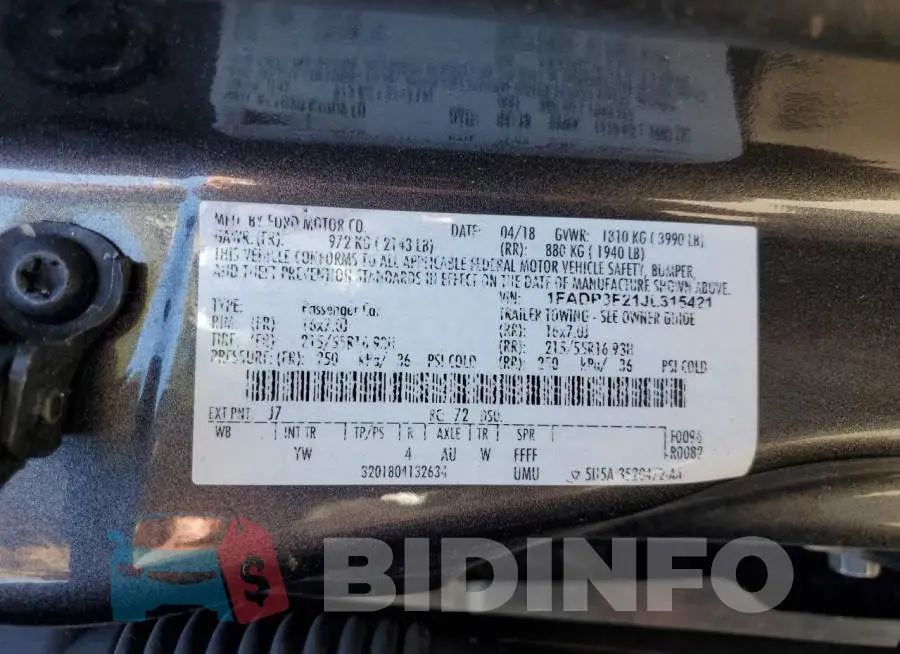 1FADP3F21JL315421 Photo# 12