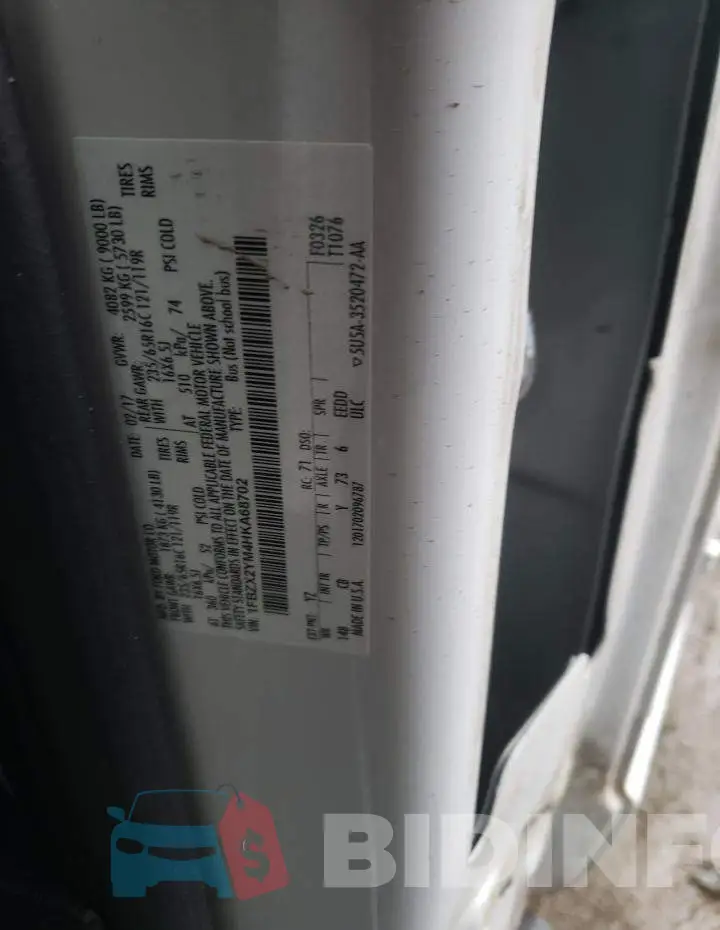 1FBZX2YM4HKA68702 Photo# 13