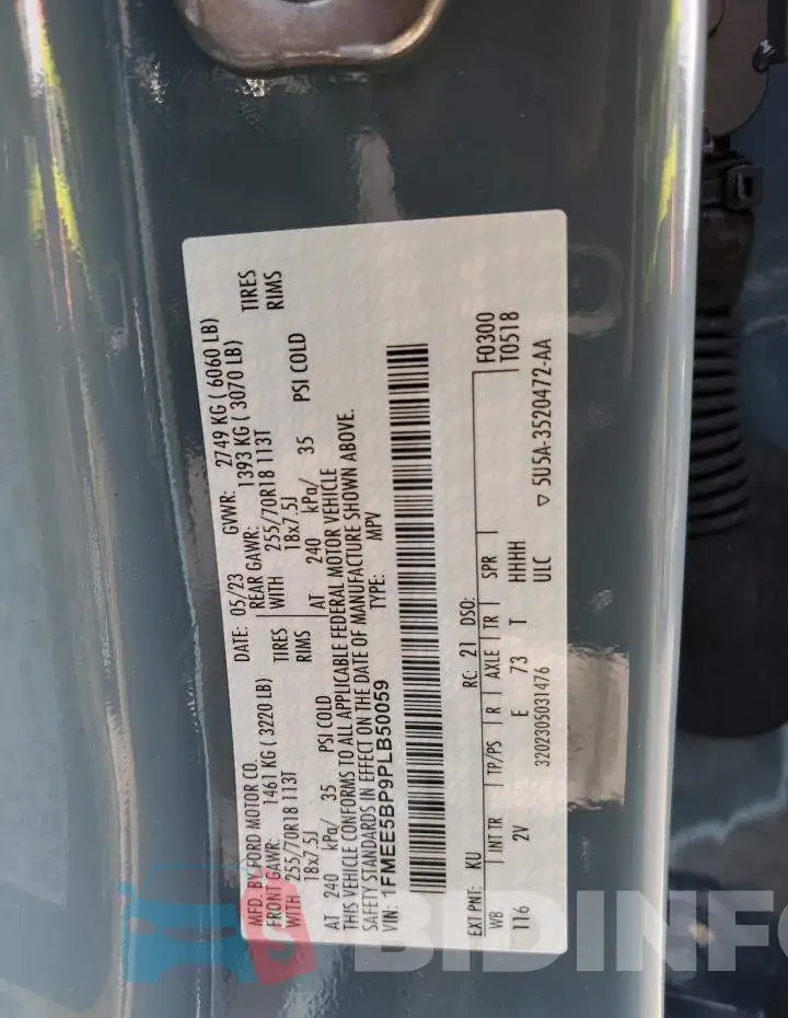 1FMEE5BP9PLB50059 Photo# 13