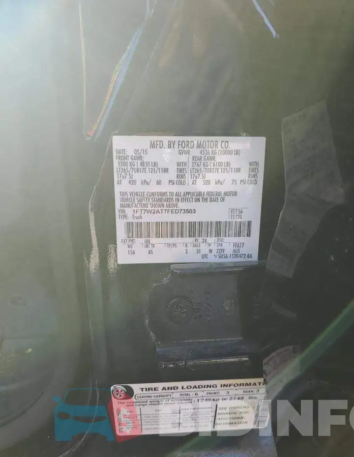 1FT7W2AT7FED73503 Photo# 12