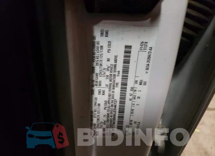 1FT7W2B69LED46727 Photo# 12