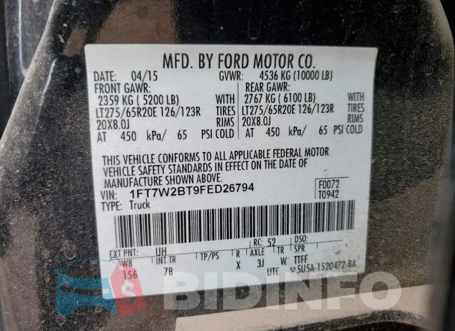1FT7W2BT9FED26794 Photo# 13