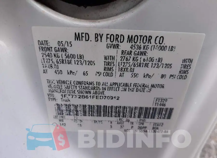 1FT7X2B61FED70912 Photo# 12