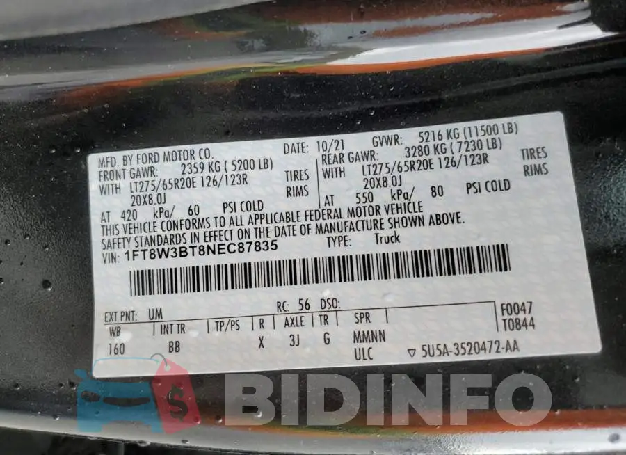 1FT8W3BT8NEC87835 Photo# 12