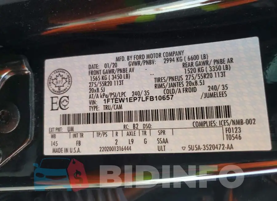 1FTEW1EP7LFB10657 Photo# 10