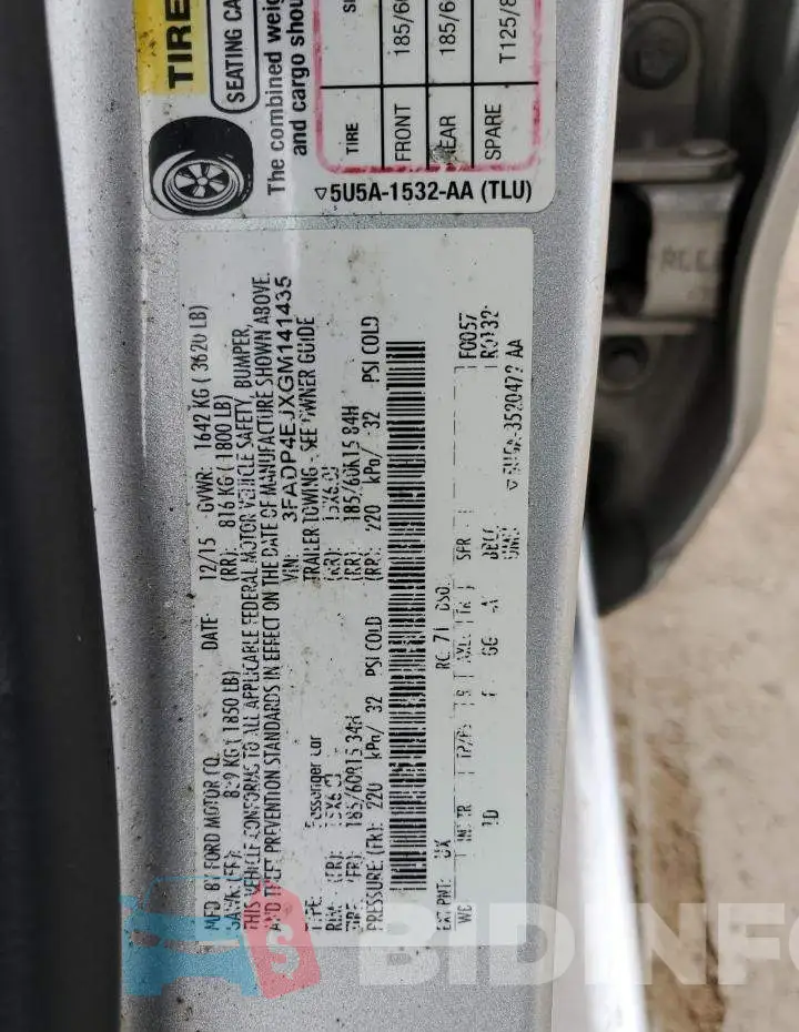 3FADP4EJXGM141435 Photo# 12