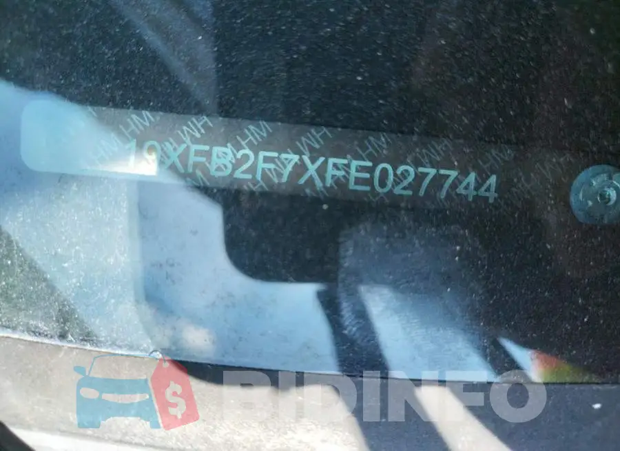 19XFB2F7XFE027744 Photo# 13