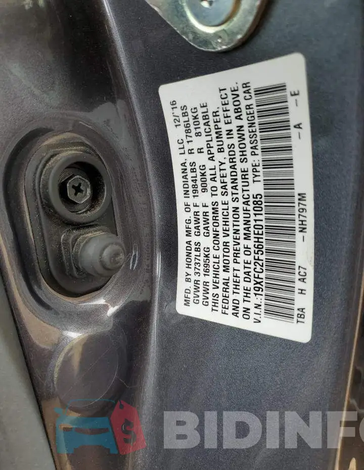 19XFC2F56HE011085 Photo# 12