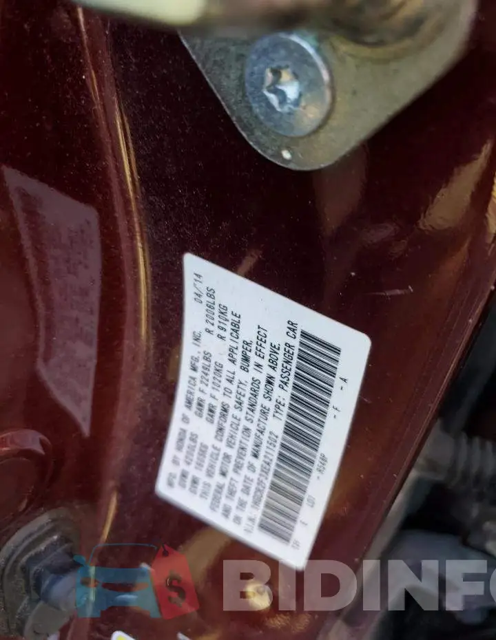 1HGCR2F3XEA211502 Photo# 12