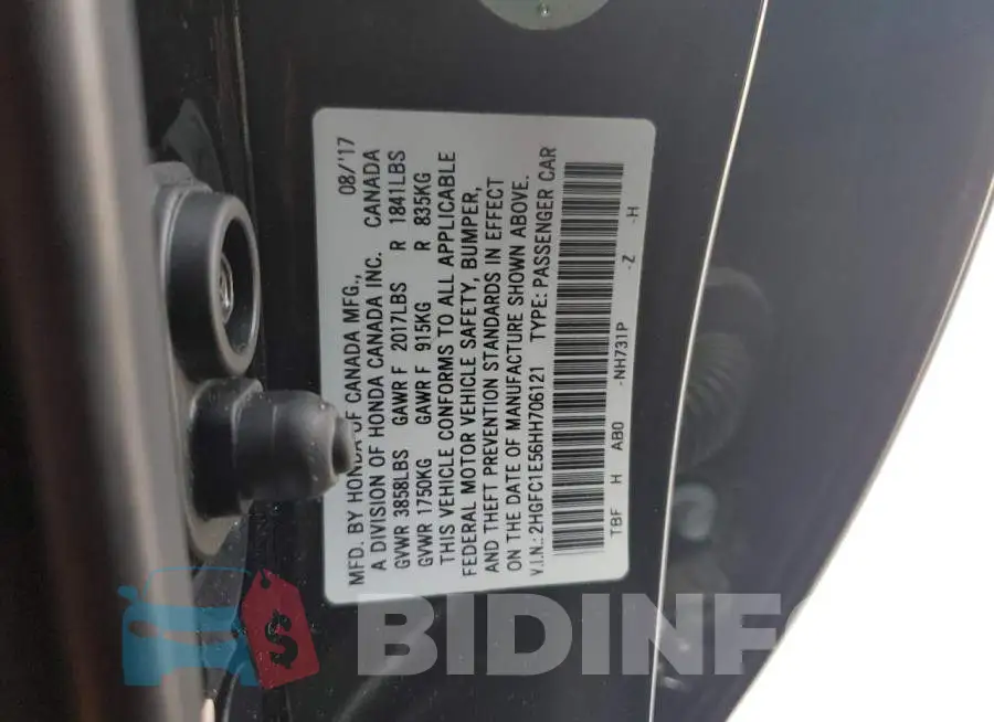 2HGFC1E56HH706121 Photo# 12
