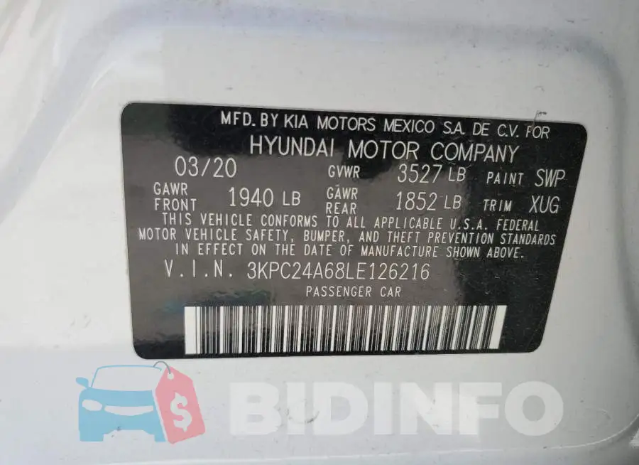 3KPC24A68LE126216 Photo# 13