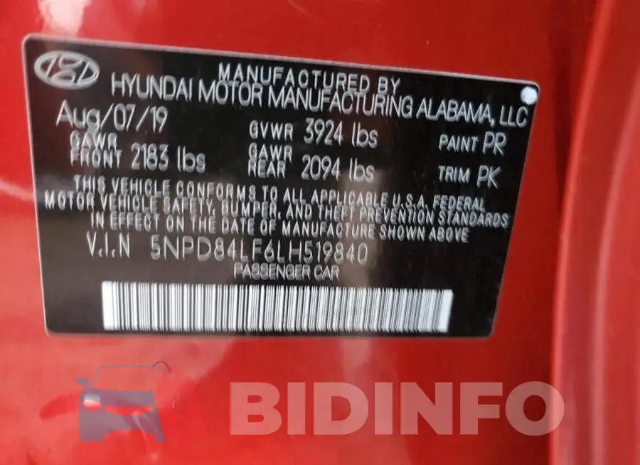 5NPD84LF6LH519840 Photo# 12
