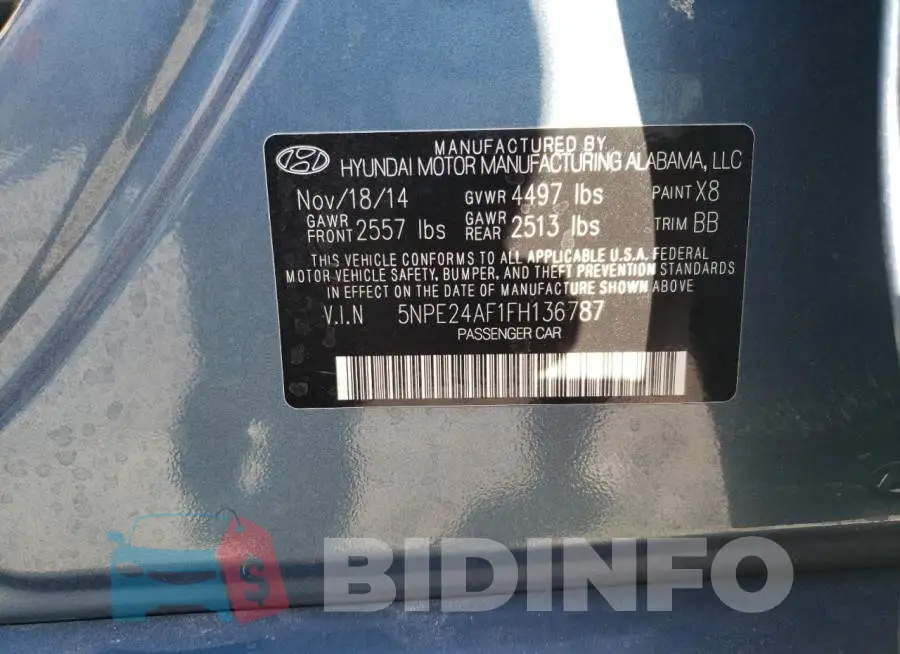 5NPE24AF1FH136787 Photo# 12