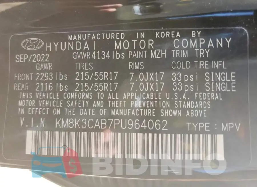 KM8K3CAB7PU964062 Photo# 12