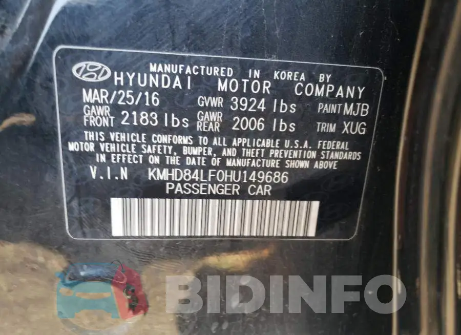 KMHD84LF0HU149686 Photo# 12