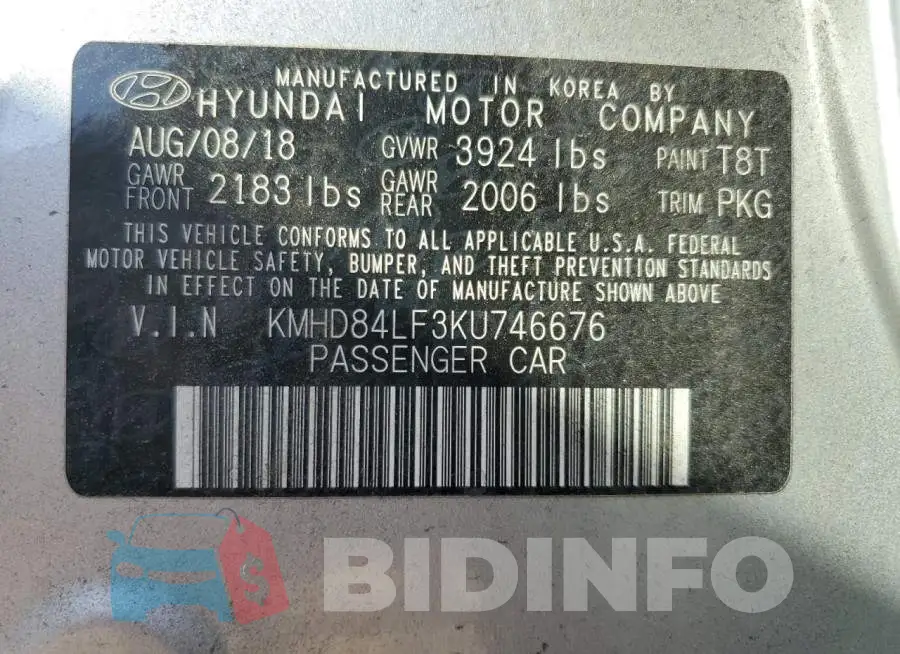 KMHD84LF3KU746676 Photo# 13