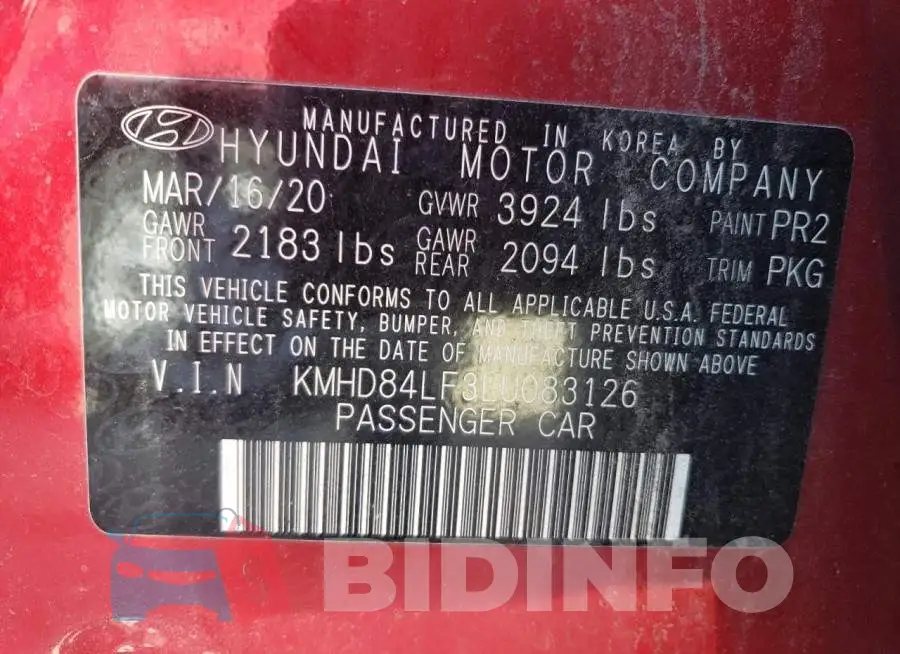 KMHD84LF3LU083126 Photo# 13