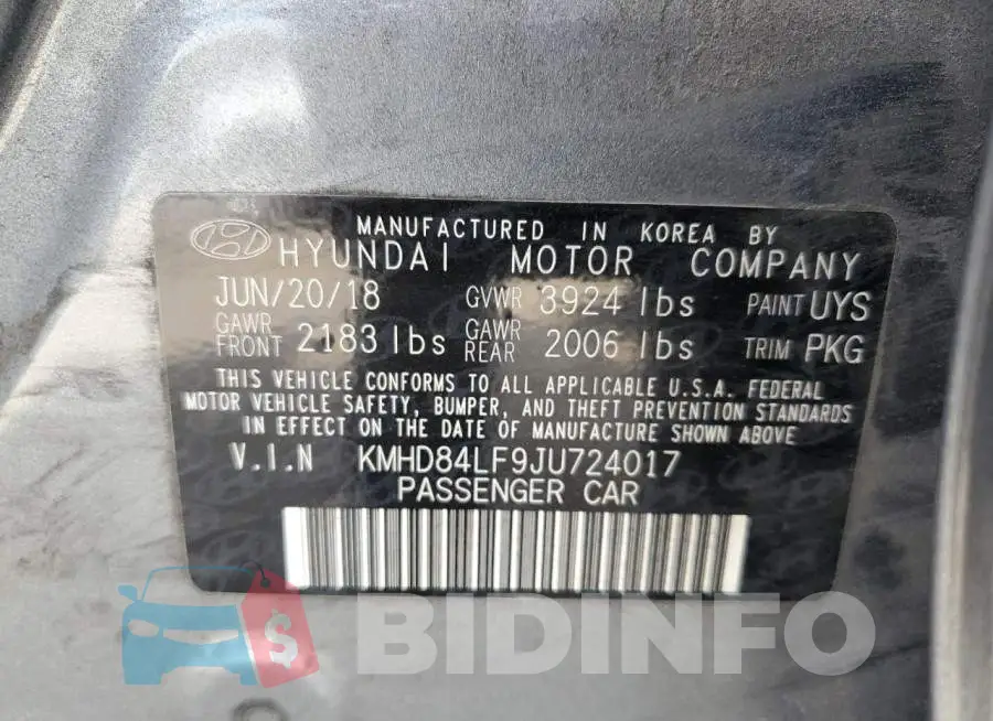 KMHD84LF9JU724017 Photo# 13