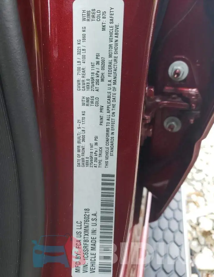 1C6SRFBTXMN760218 Photo# 12