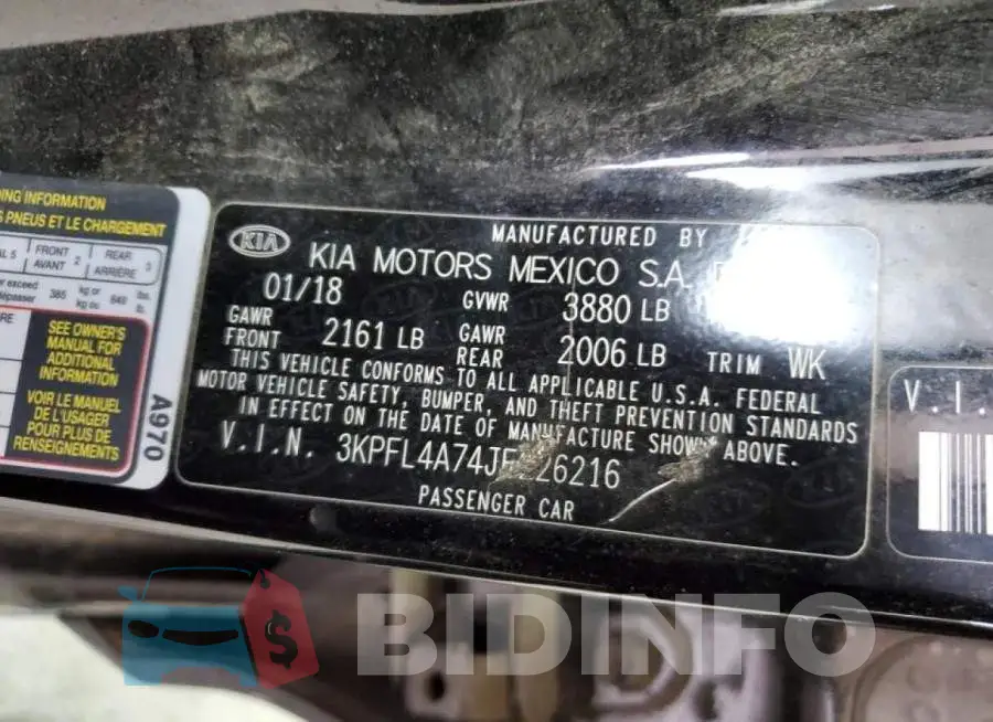 3KPFL4A74JE226216 Photo# 13