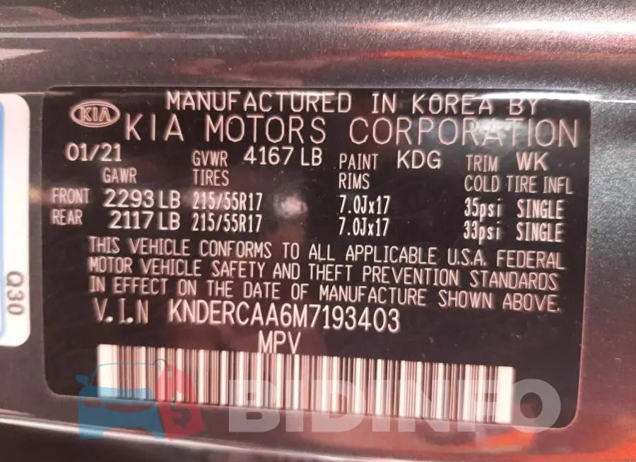 KNDERCAA6M7193403 Photo# 13