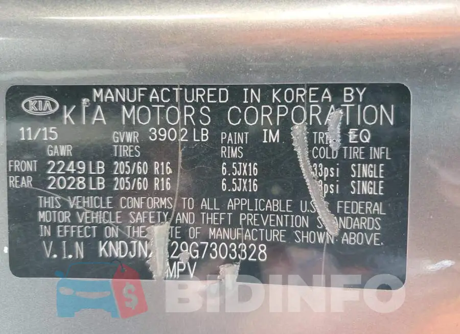 KNDJN2A29G7303328 Photo# 12