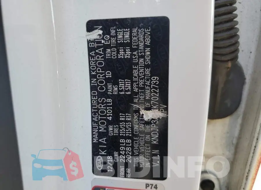 KNDJP3A51K7022739 Photo# 12