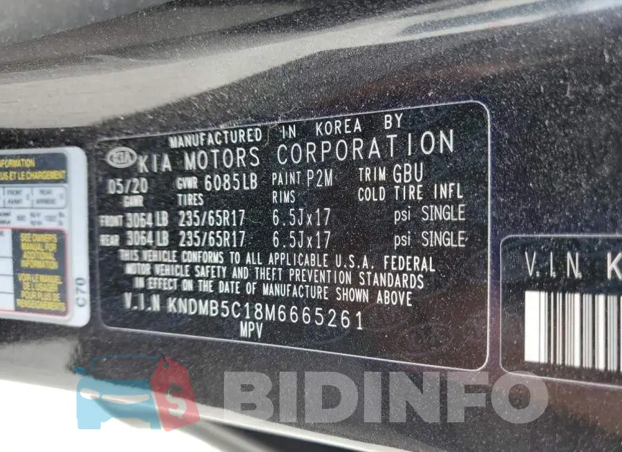 KNDMB5C18M6665261 Photo# 14