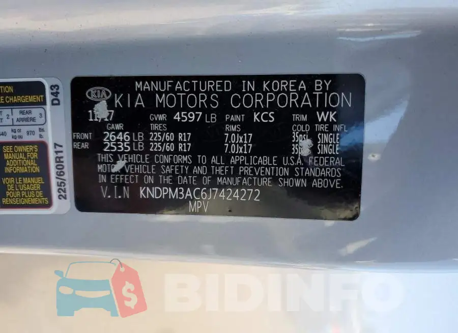 KNDPM3AC6J7424272 Photo# 13