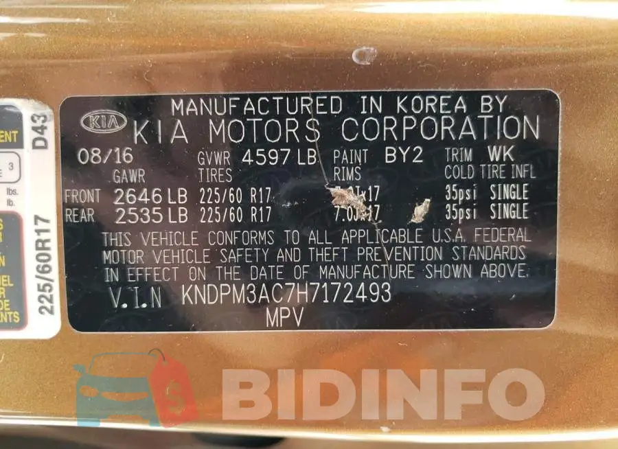 KNDPM3AC7H7172493 Photo# 12