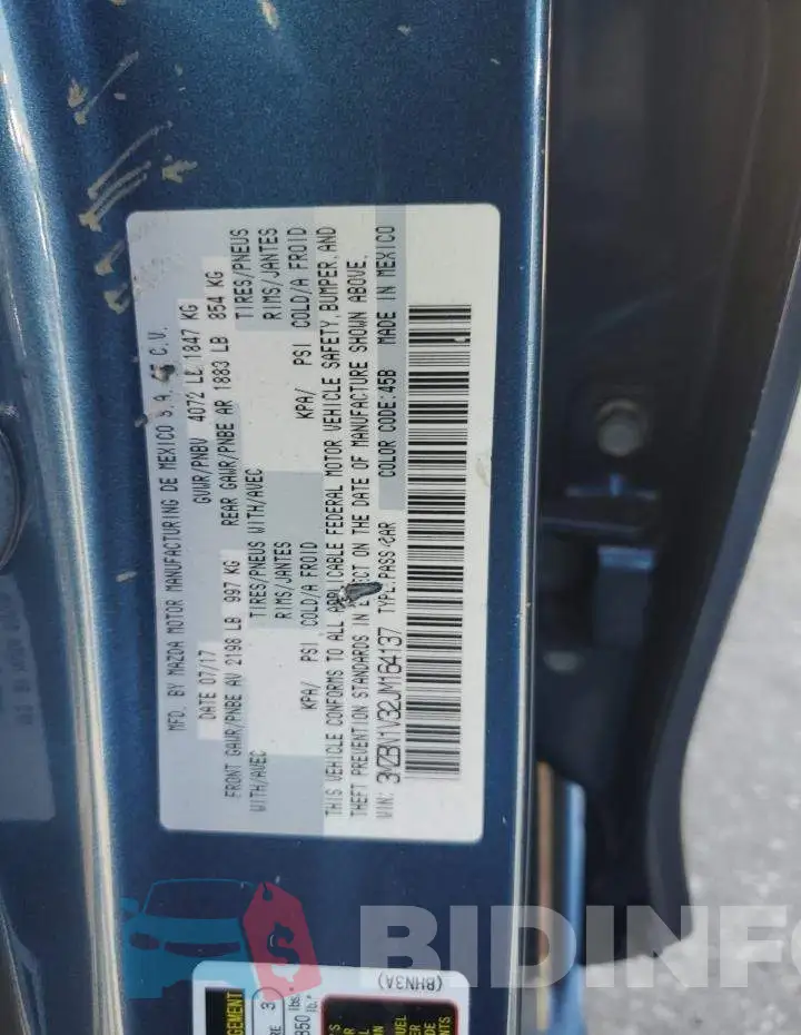 3MZBN1V32JM164137 Photo# 12