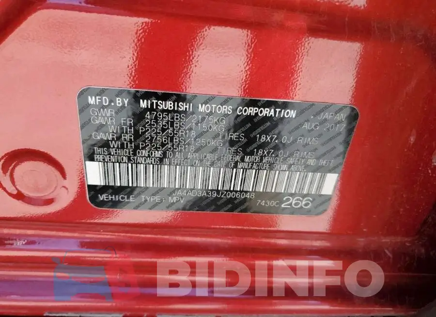 JA4AD3A39JZ006048 Photo# 13