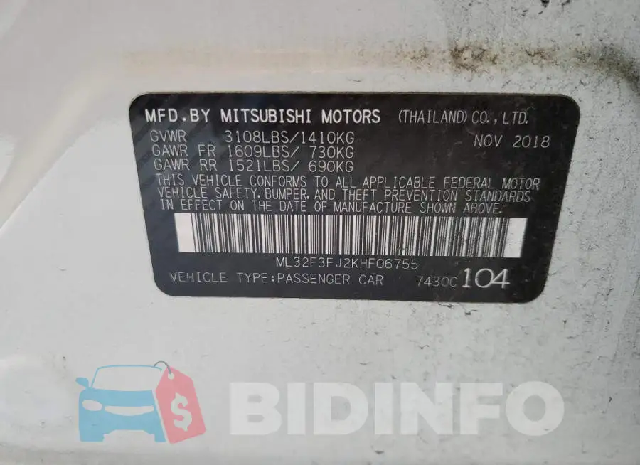 ML32F3FJ2KHF06755 Photo# 12