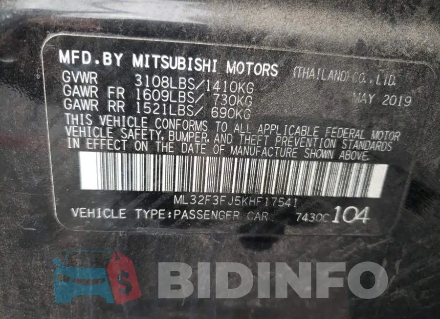 ML32F3FJ5KHF17541 Photo# 12