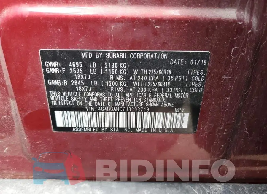 4S4BSANC7J3303719 Photo# 12